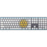 Argentina Flag Distressed Magic Keyboard with Numeric Keypad Skin